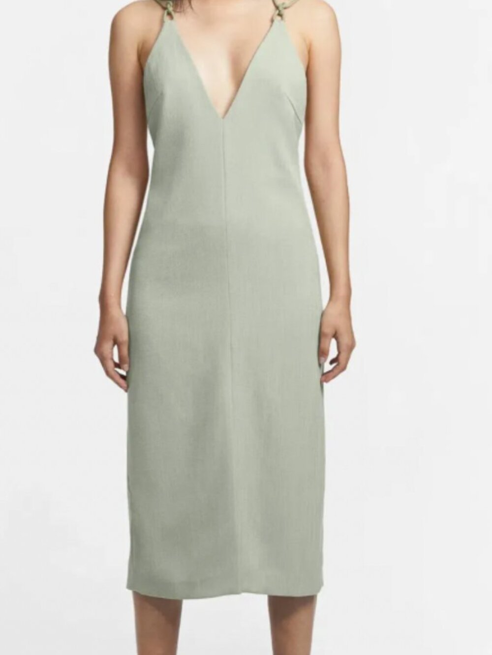 Dion Lee Macrame Slip Dress in Pistachio